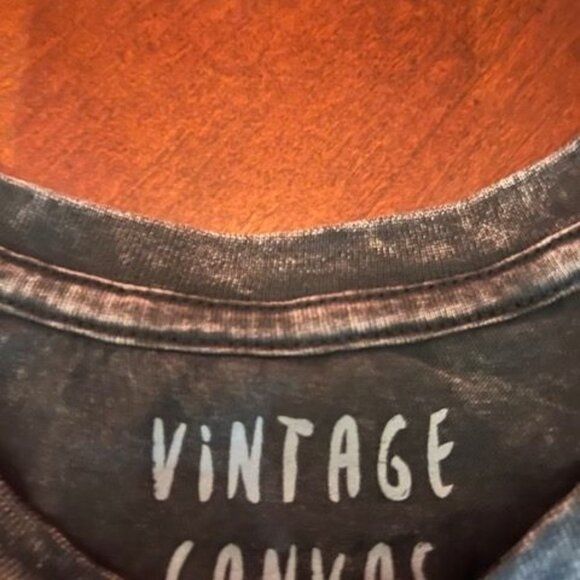 Vintage Canvas Take It Easy Graphic T-Shirt Washed Black relaxed style cotton - Picture 6 of 7